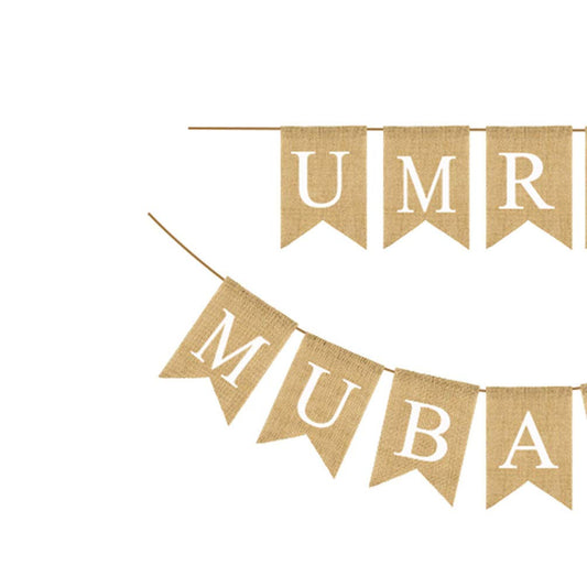 Umrah Mubarak Woven Banner