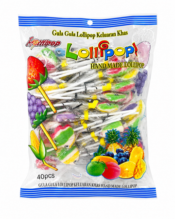 40 PCS Fruit Flavoured Lollipop Assorted