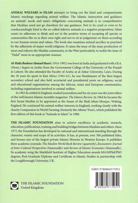 Animal Welfare In Islam By Al-Hafiz Basheer Ahmad Masri