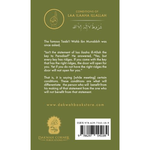 Conditions Of Laa Ilaaha Illallah By Jamaal Al-Din Zarabozo (Revised edition)