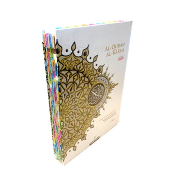 The Noble Quran (B5 with tags) Word-By-Word Translation & Color Coded Tajweed  (Arabic-English)