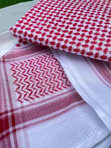 Keffiyeh - Red And White