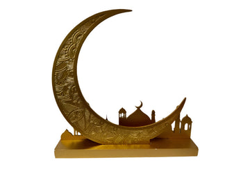Gold Moon And Masjid Stand