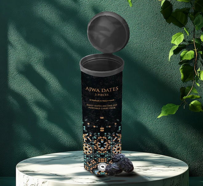 Ajwa Dates On the Go : Pop-top lids