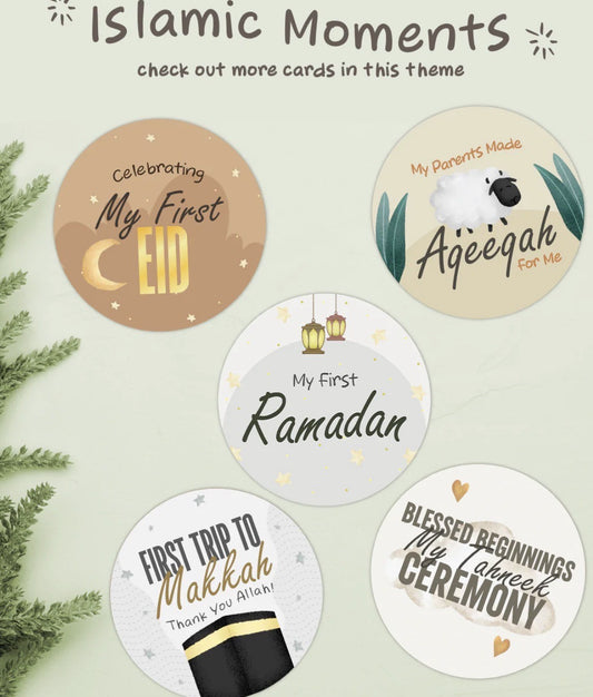 Muslim Baby Milestone Cards