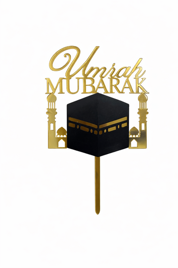 Umrah Mubarak Kaaba cake topper