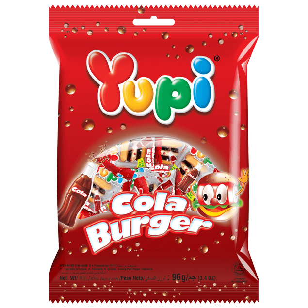 Yupi Cola Burger Lolly Bag