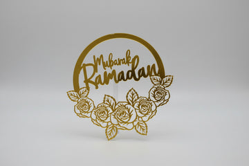 Ramadan Mubarak Acrylic Gold Hanging sign