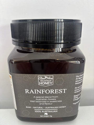 Rainforest Raw Natural Australian honey 1kg By Bee Aus