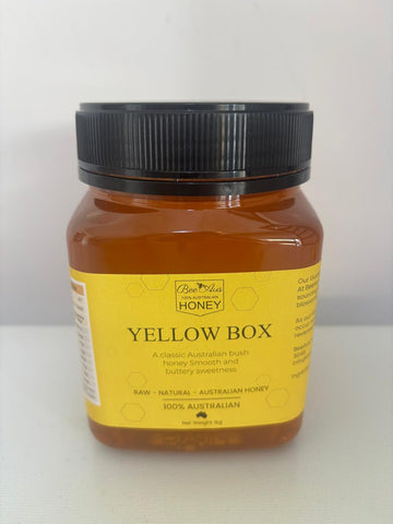 yellow box Raw Natural Australian honey 1kg By Bee Aus