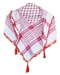 Keffiyeh - Red And White - Fishnet