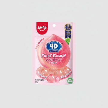 4D fruit gummy - Peach Burst - 65g By Amos