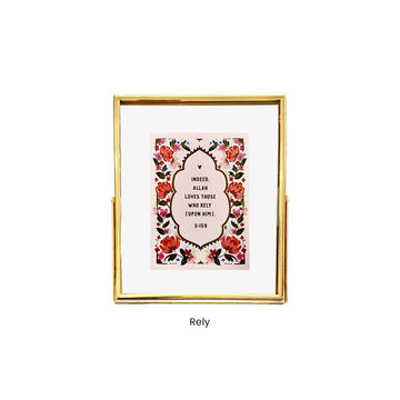 Gold Foiled with Frame : Rely