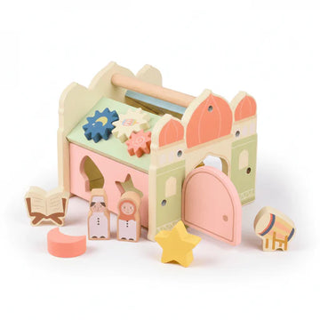 Salah Time | Islamic Shape Sorter, Wooden Mosque Shape Sorter with Blocks